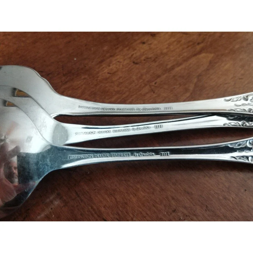 Lot 3 Serving Set Lot Oneida HH Kennett Square Stainless Distinction Deluxe